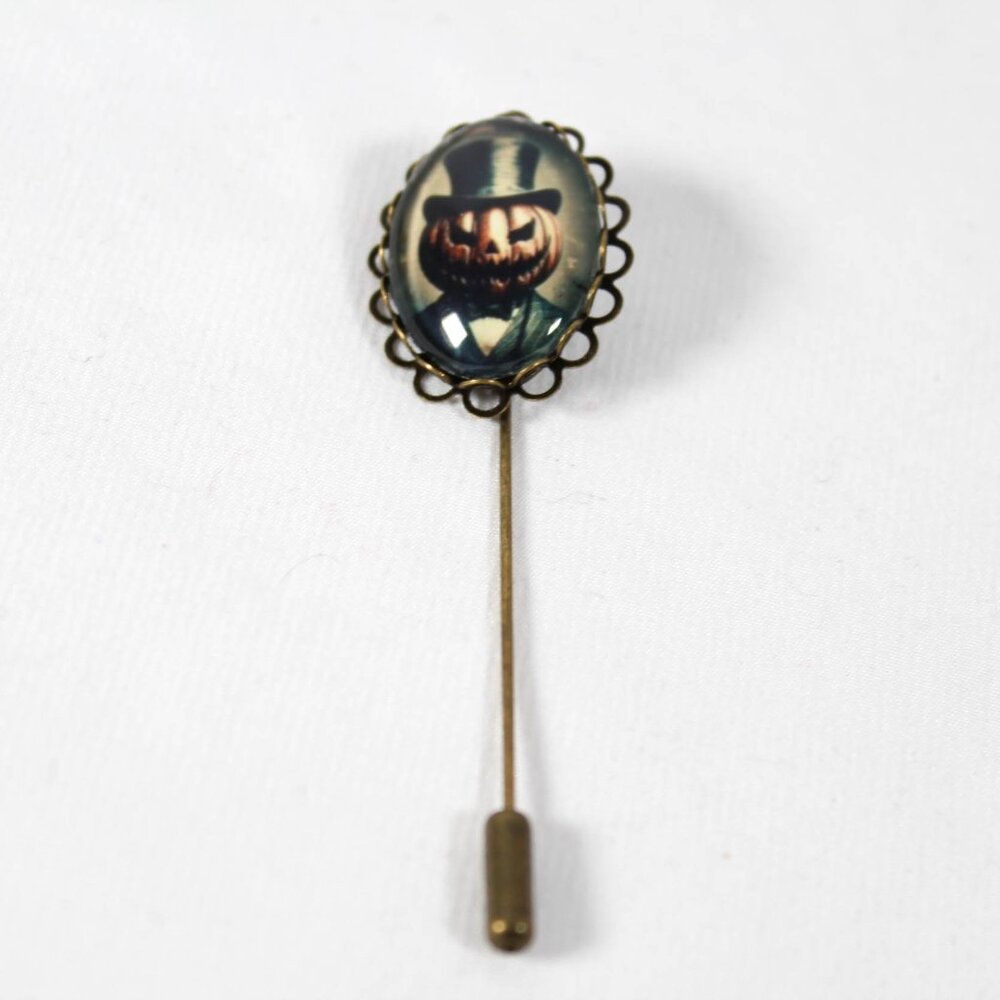 🔨 Unisex Boutonniere Pin Brooch Pumpkin Gothic Victorian & Steampunk Aesthetic